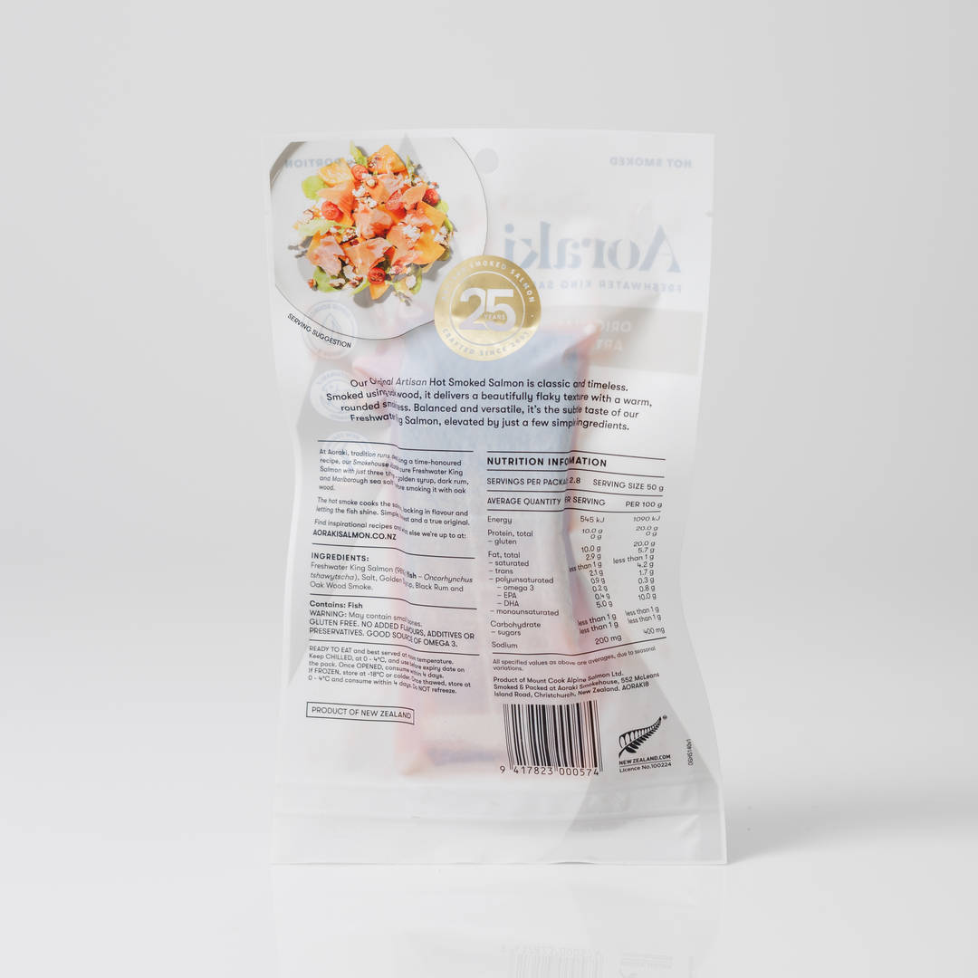 Aoraki Hot Smoked Salmon Original 140g