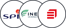 Logos des entreprises SPI, INE - Une marque de EQUANS et Eiffage