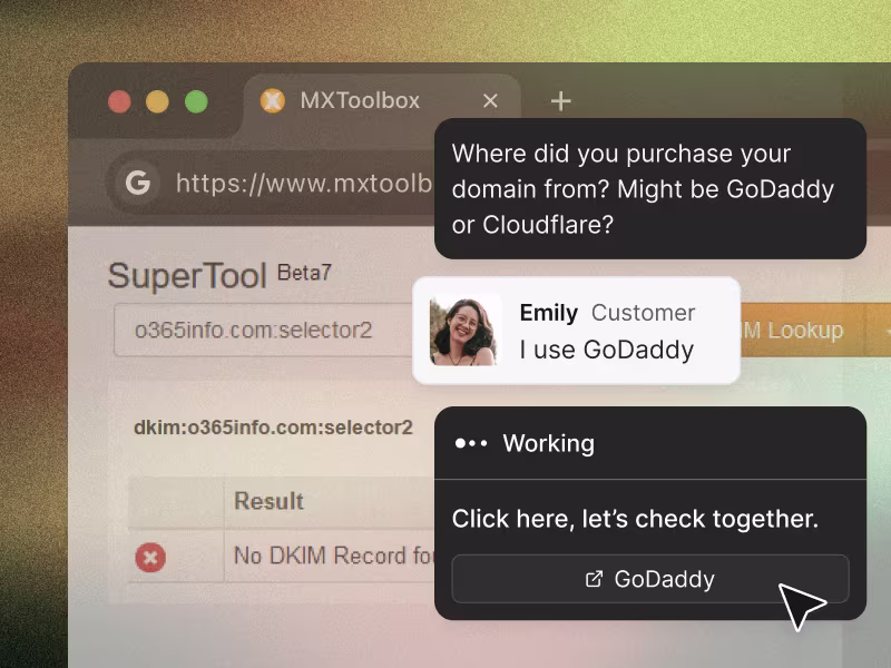 Quaterzip's agent works with a user