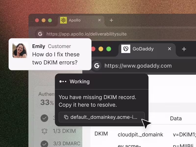 Quaterzip's agent works with a user