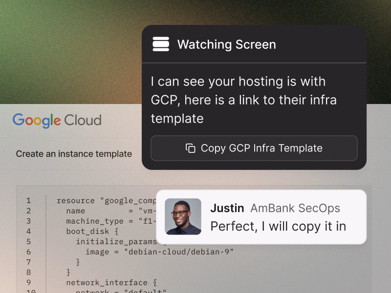 Quaterzip's agent works with a user