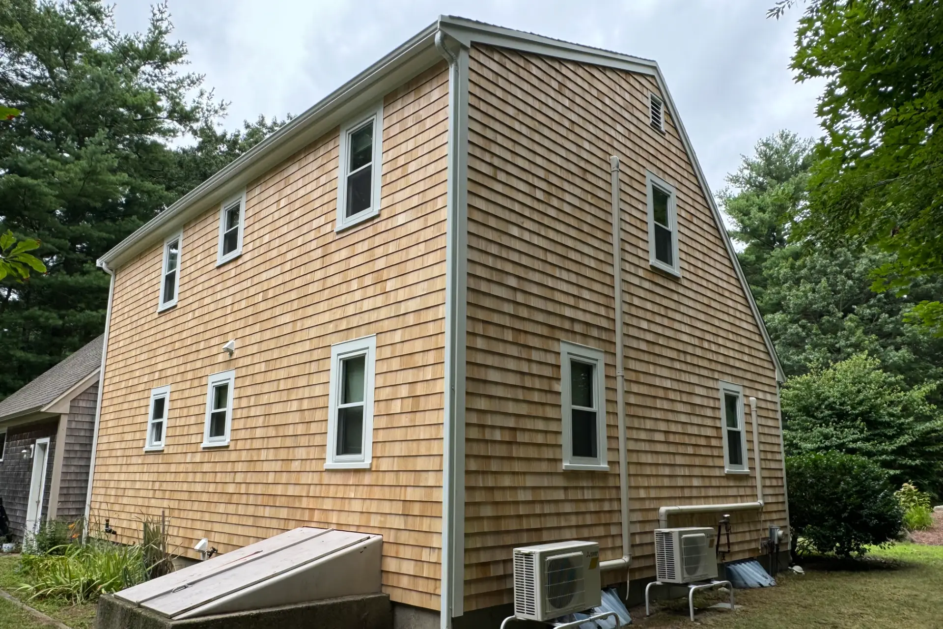 shingle siding on home