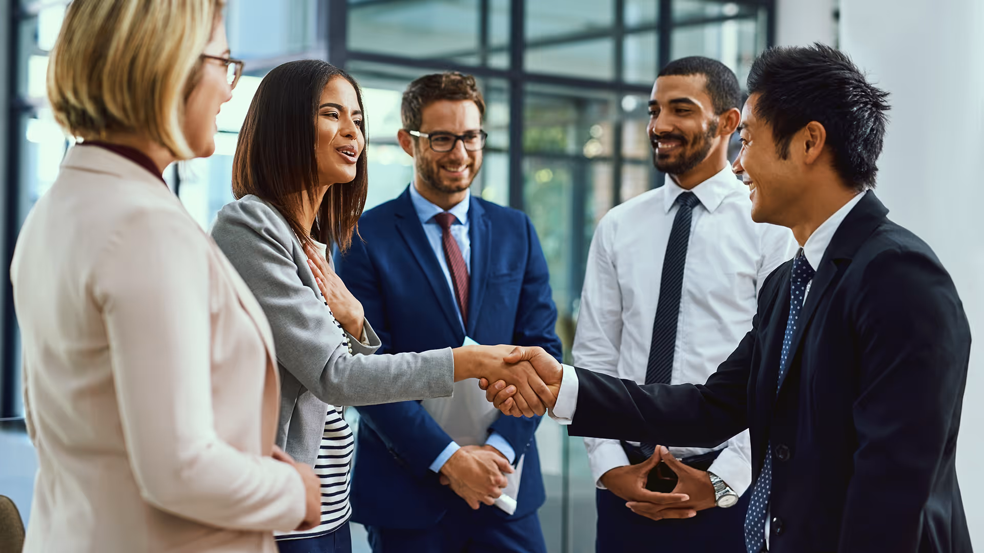 Shaking hands when onboarding a new merchant