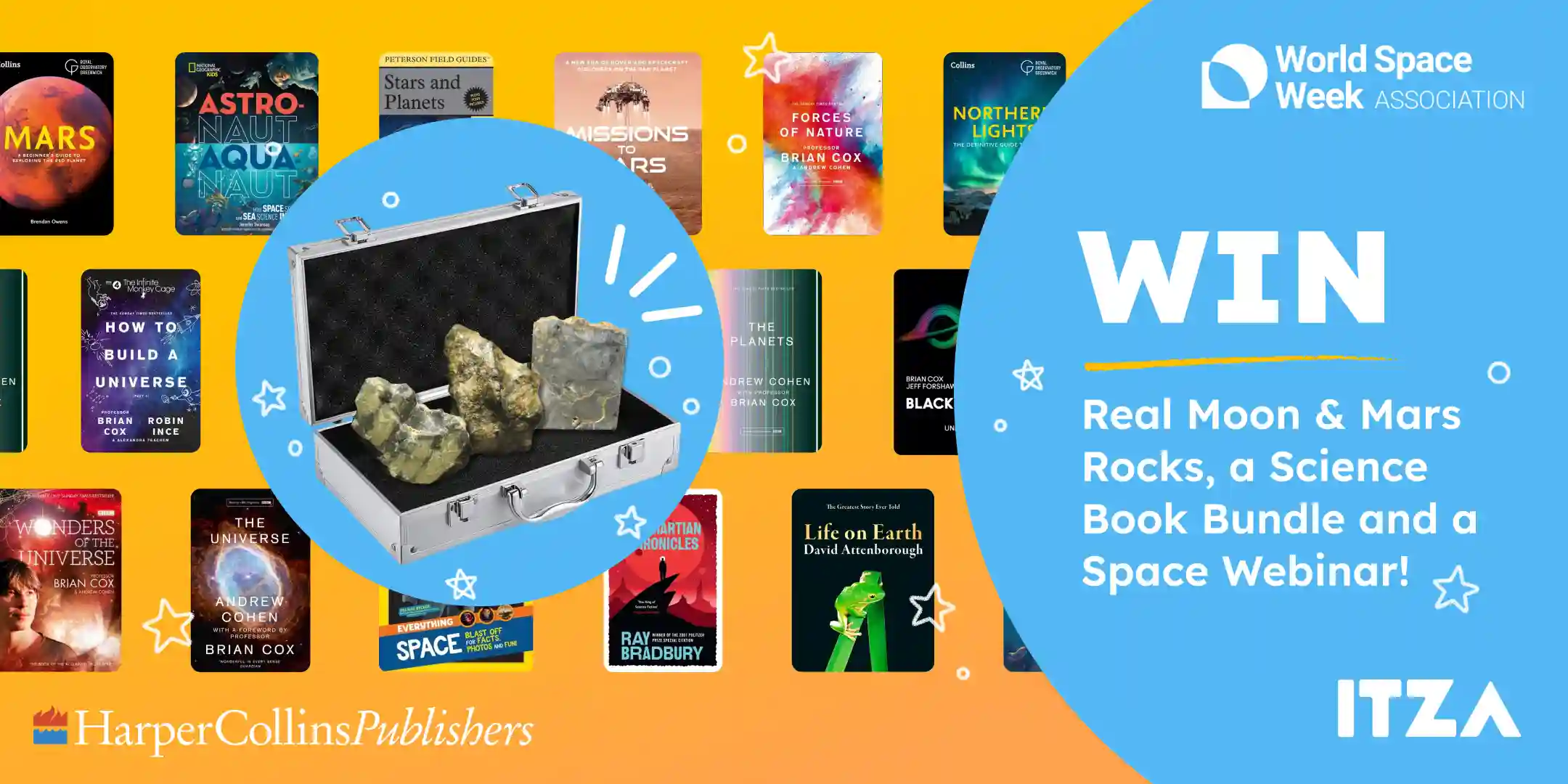 Win Real Moon and Mars Rocks, a Science Book Bundle and a Space Webinar