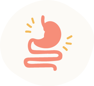 an icon representing Lower incidence of digestive problems 