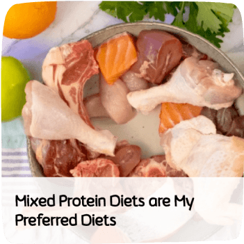 a thumbnail for a blog titled "mixed protein diets are my preferred diets"