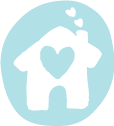 icon illustration of a home filled with love