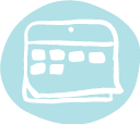 icon illustration of a calendar