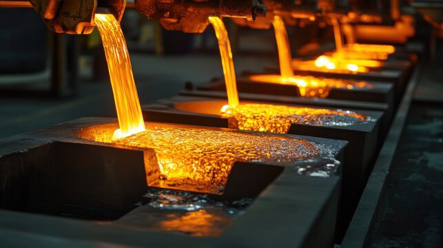 Aluminium Ingots smelted into Ingots for export