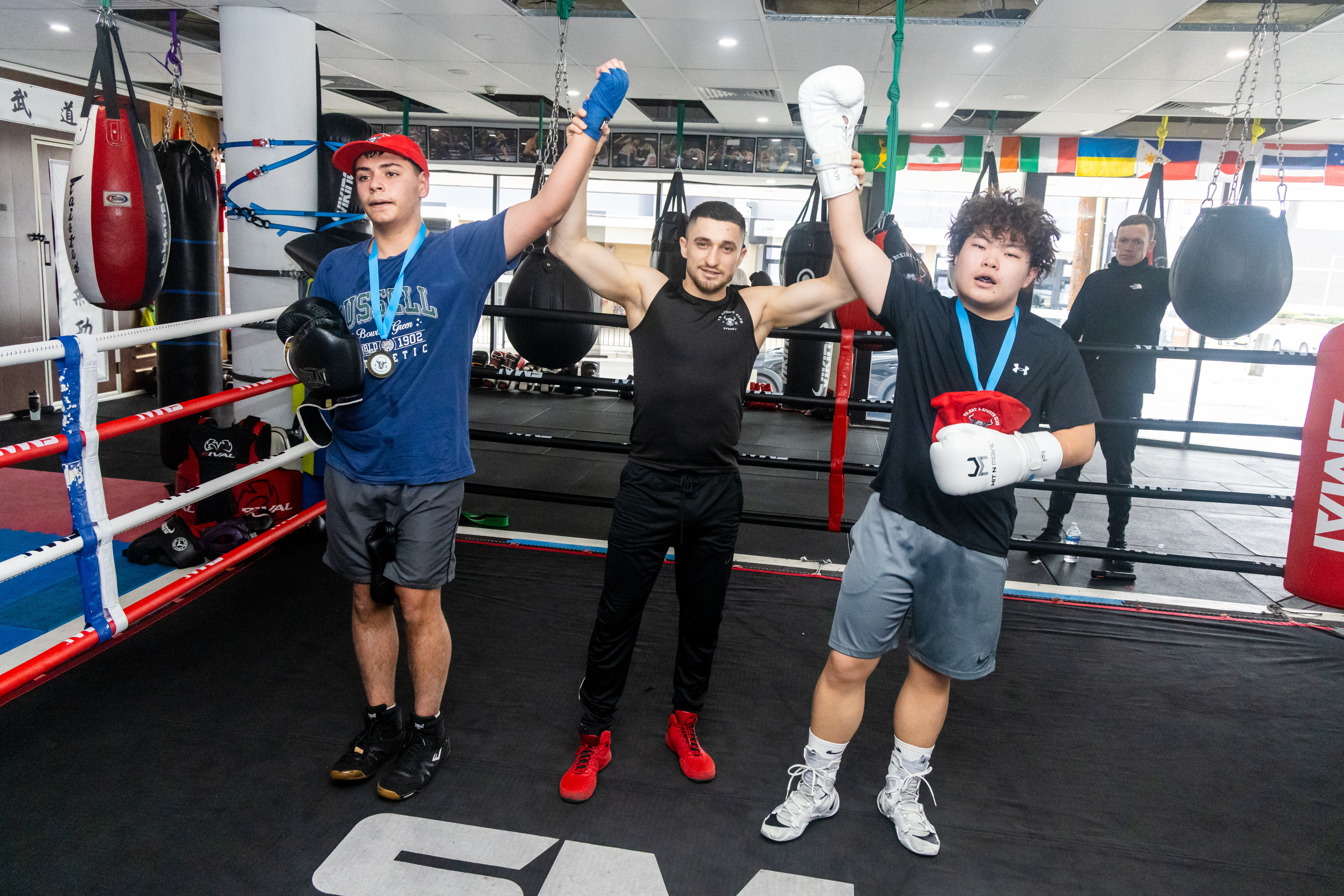 Boxing exhibition during the anniversary