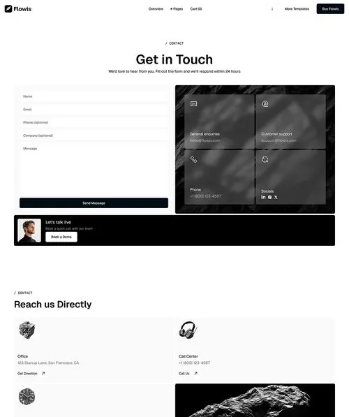 B2B SaaS Webflow Template  Contact V2