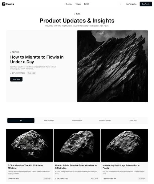 B2B SaaS Webflow Template Blog