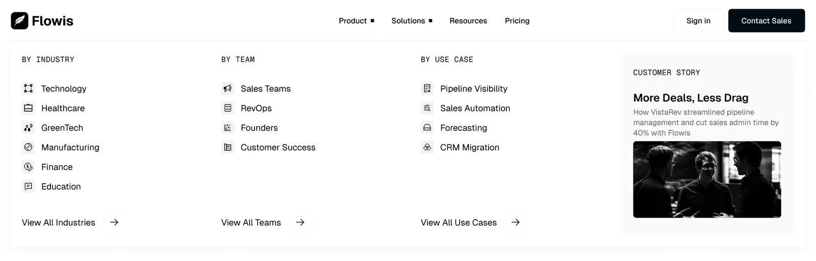 2B SaaS software Webflow template menu2