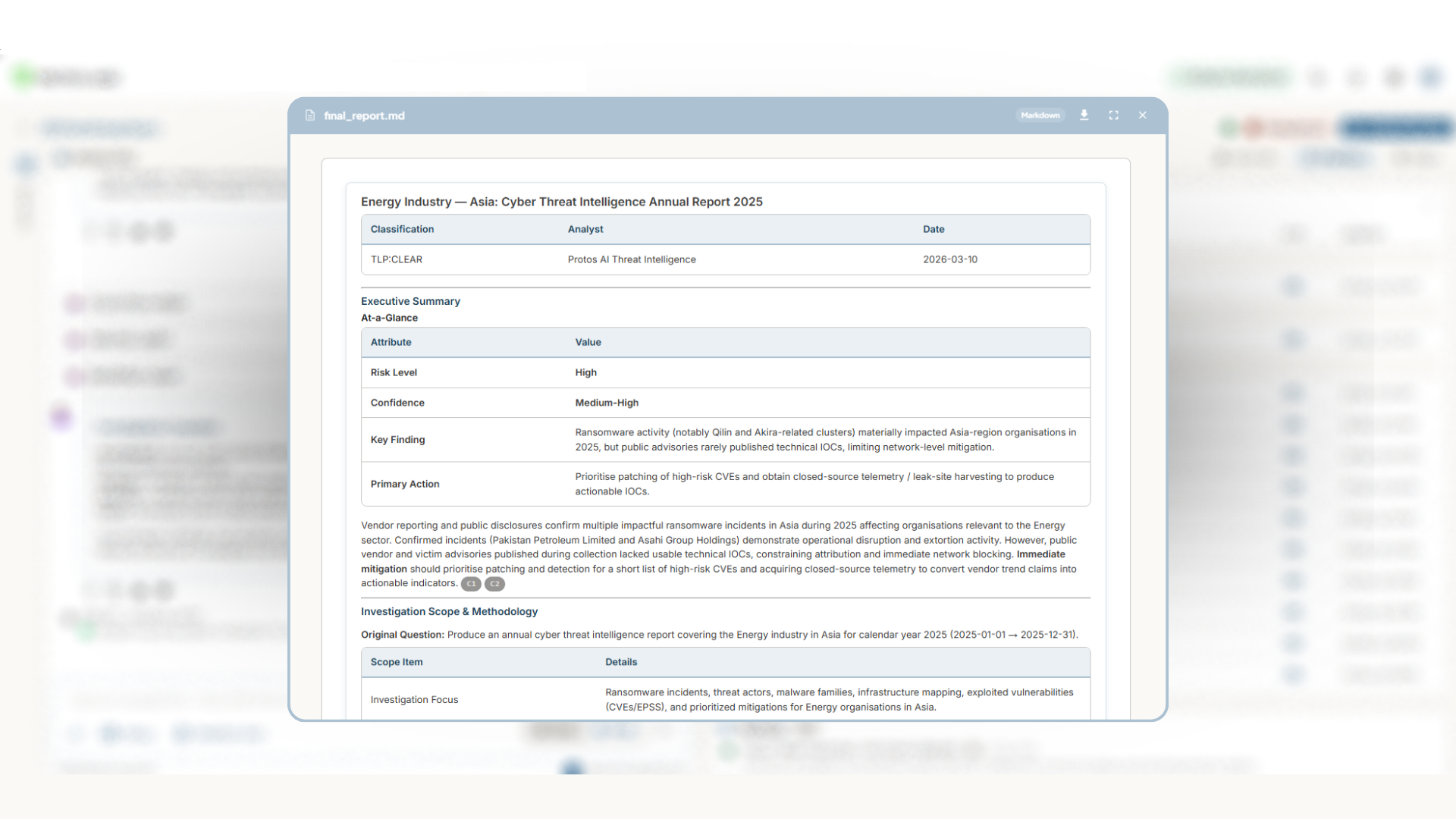 Protos Labs agent deployment — review and launch configured autonomous AI threat intelligence agent