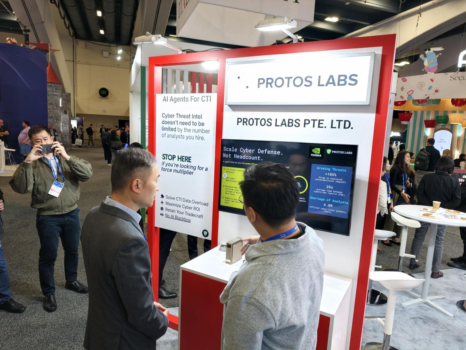The Protos Labs booth at the Singapore Pavilion, Moscone South