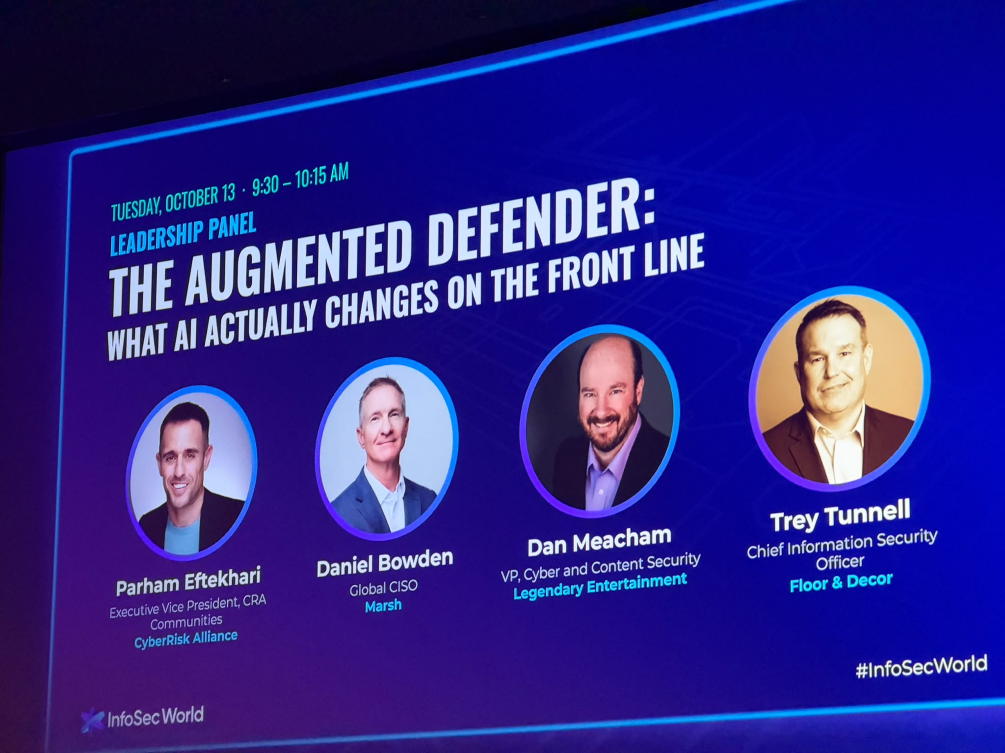 Leadership panel: “The Augmented Defender: What AI Actually Changes on the Front Line”