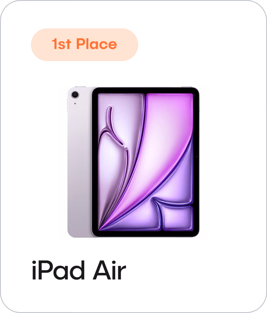 1st place - iPad Air