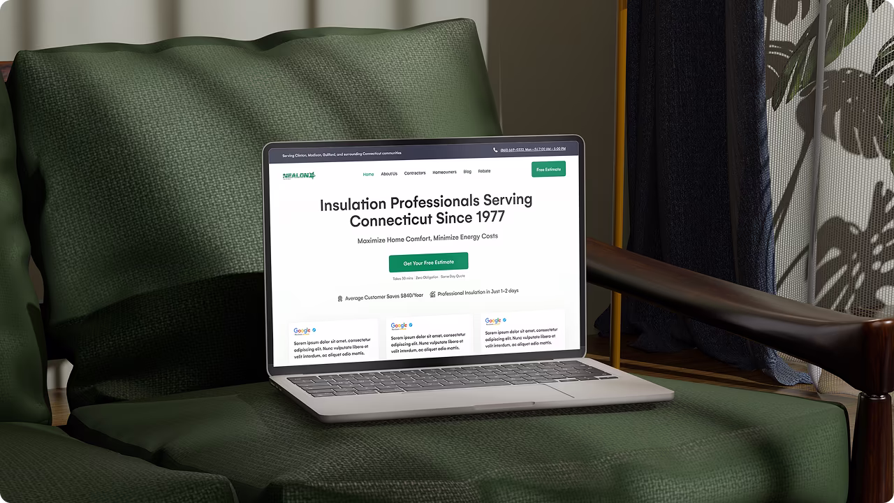 Nealon Insulation Website Redesign – SEO & Lead Gen by Pinecone