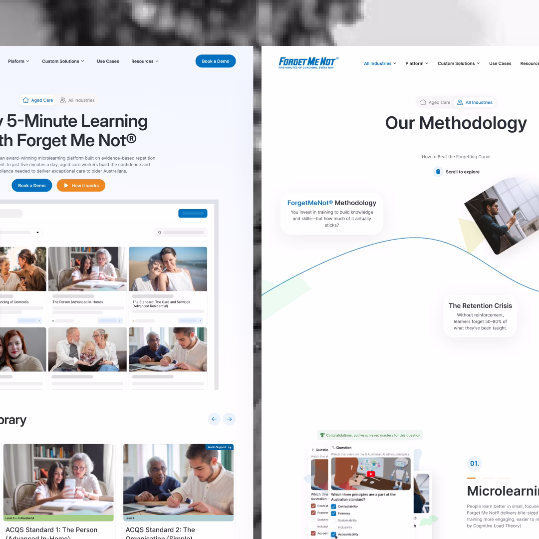 Forget Me Not Website Redesign – Multi-Audience UX by Pinecone