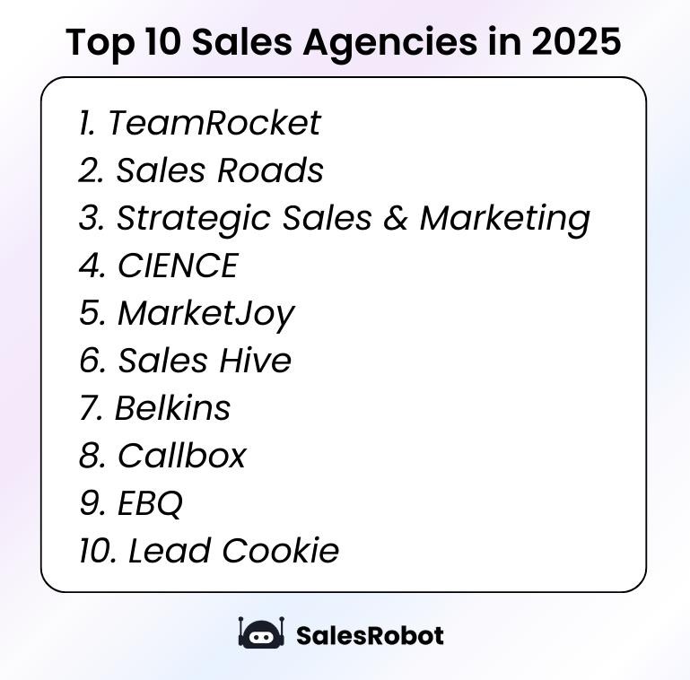 Top 10 Sales Agencies in 2025