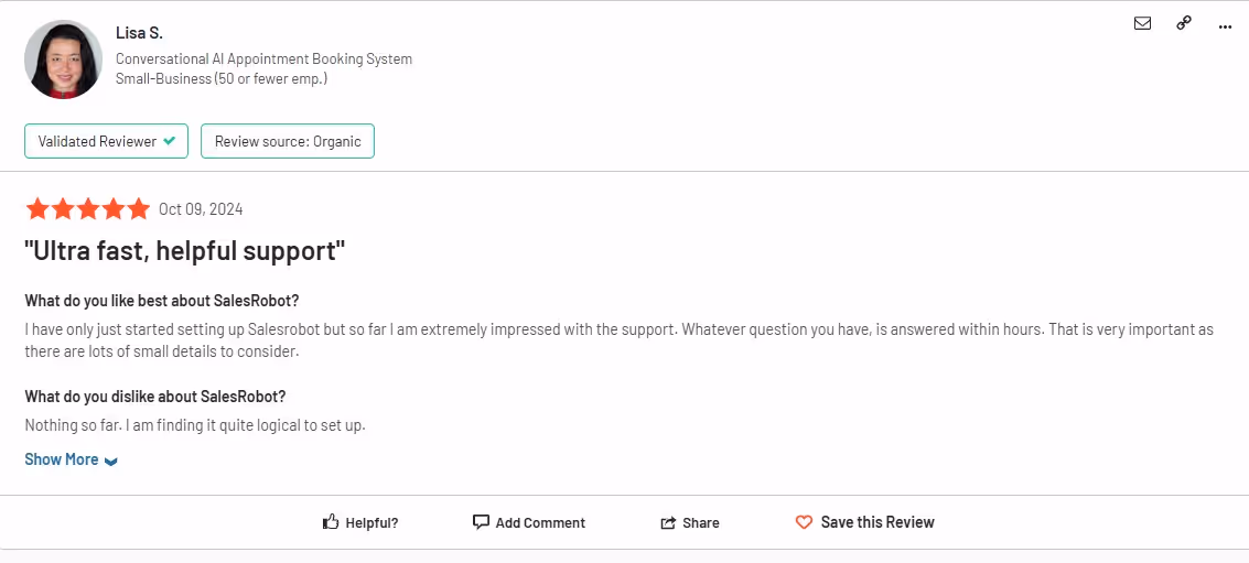 SalesRobot G2 review