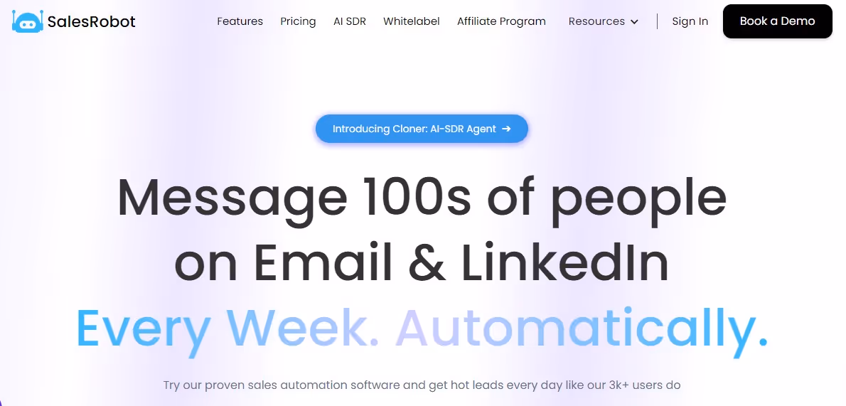 salesrobot home page