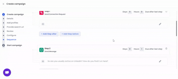 campaign sequences in salesrobot