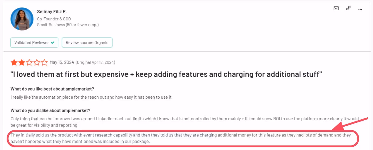 Amplemarket failed promises review