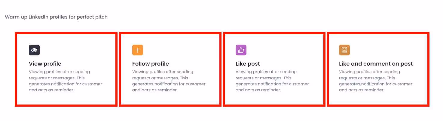 SalesRobot LinkedIn warming up