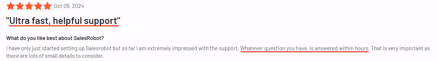 SalesRobot G2 review