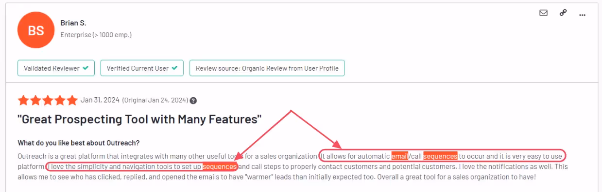 Outreach email sequencing review