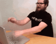 Gif of typing fast