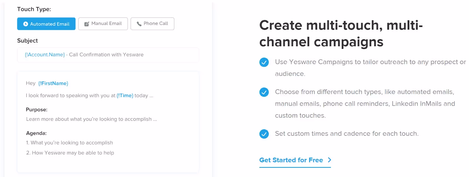 Yesware campaigning features