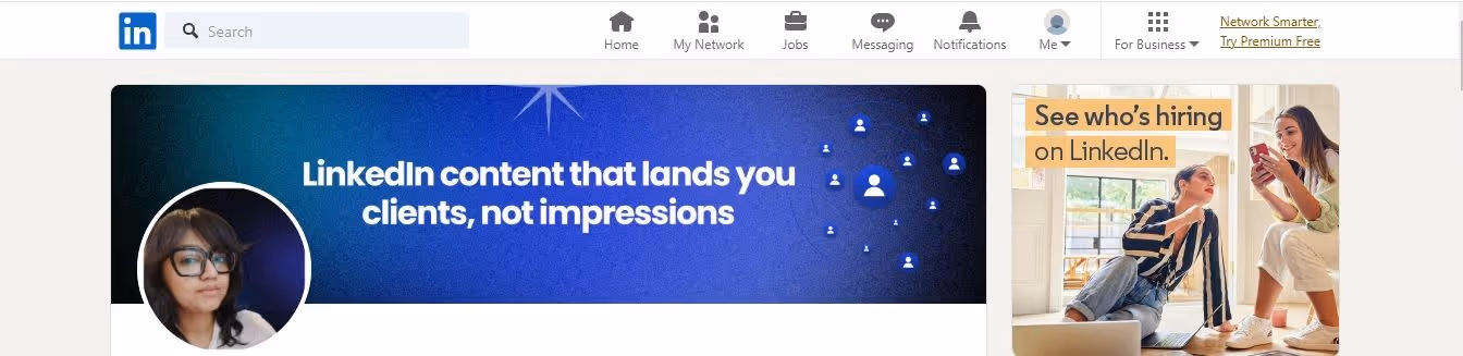 Image of profile image on linkedin