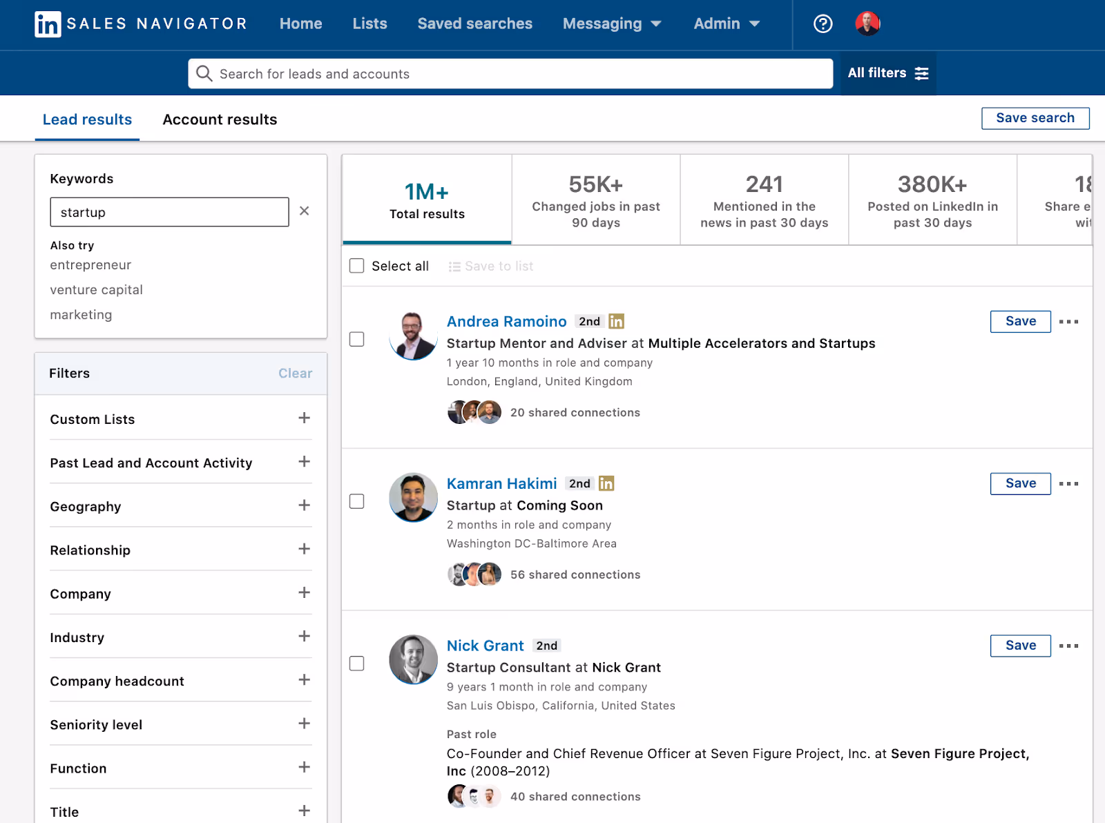 linkedin sales navigator