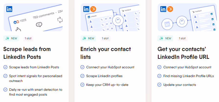 LinkedIn automation options in PhantomBuster