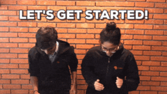 Two people excited to begin something new.