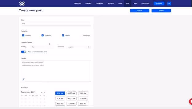 Meet alfred post scheduling feature