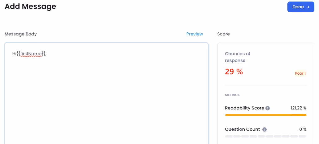 add message page salesrobot