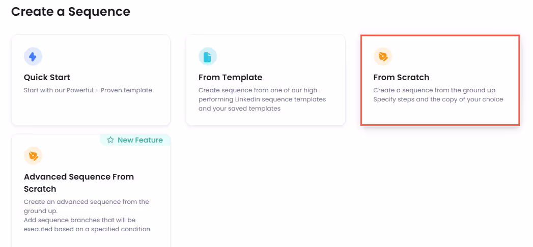 create a sequence options salesrobot