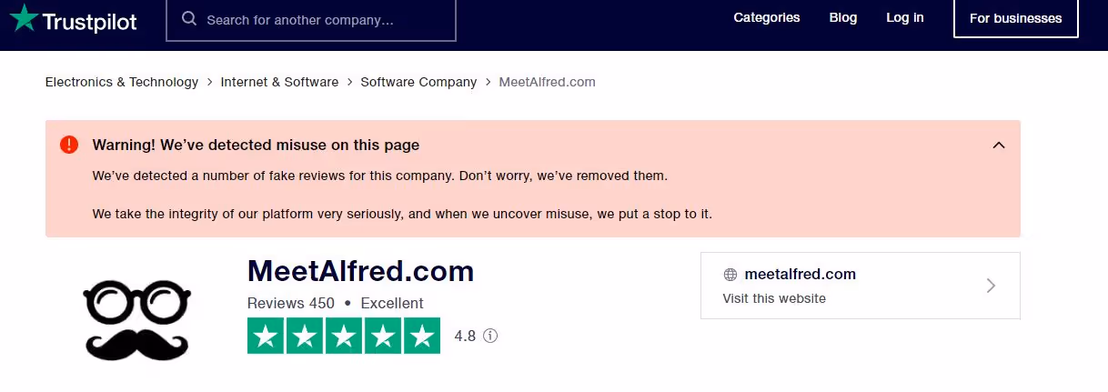 Customer review of meetalfred