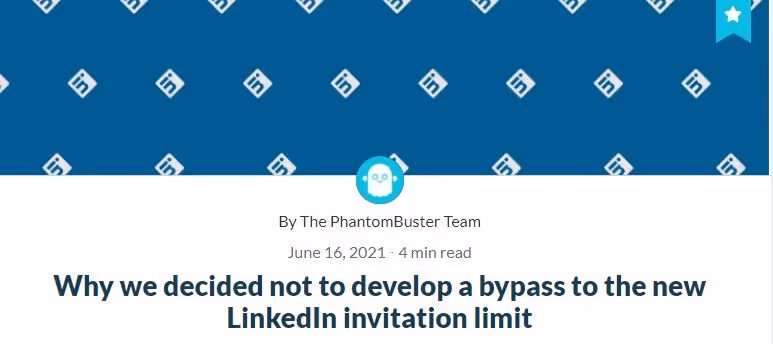 LinkedIn Invitation Limit of PhantomBuster