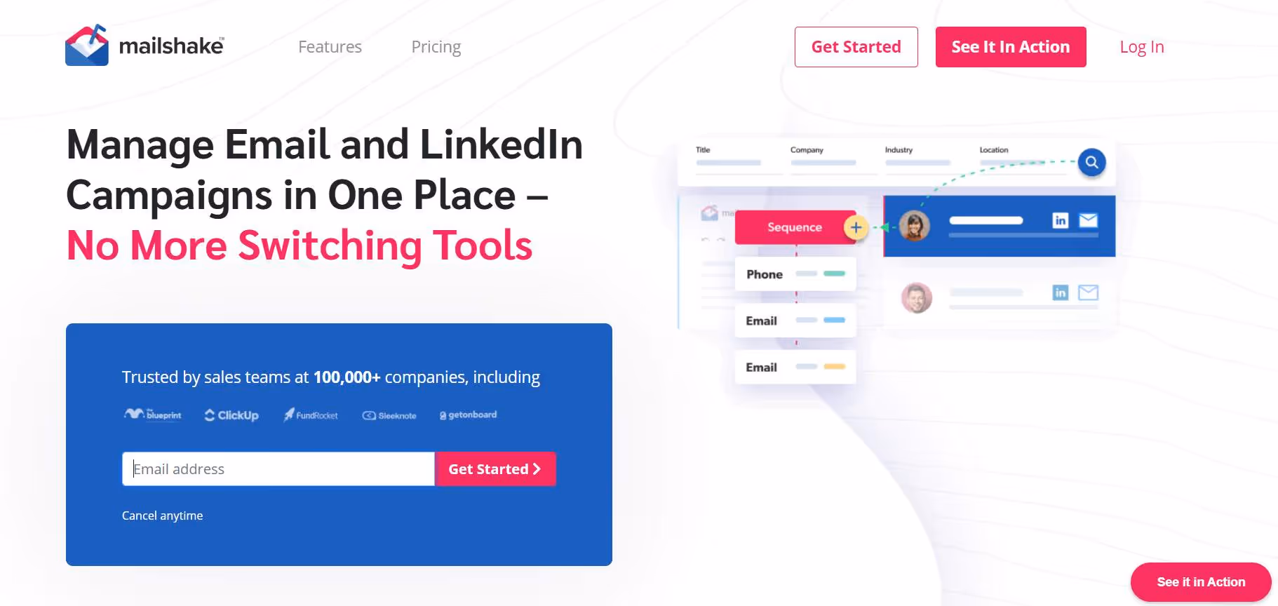 Mailshake email and LinkedIn campaign management platform