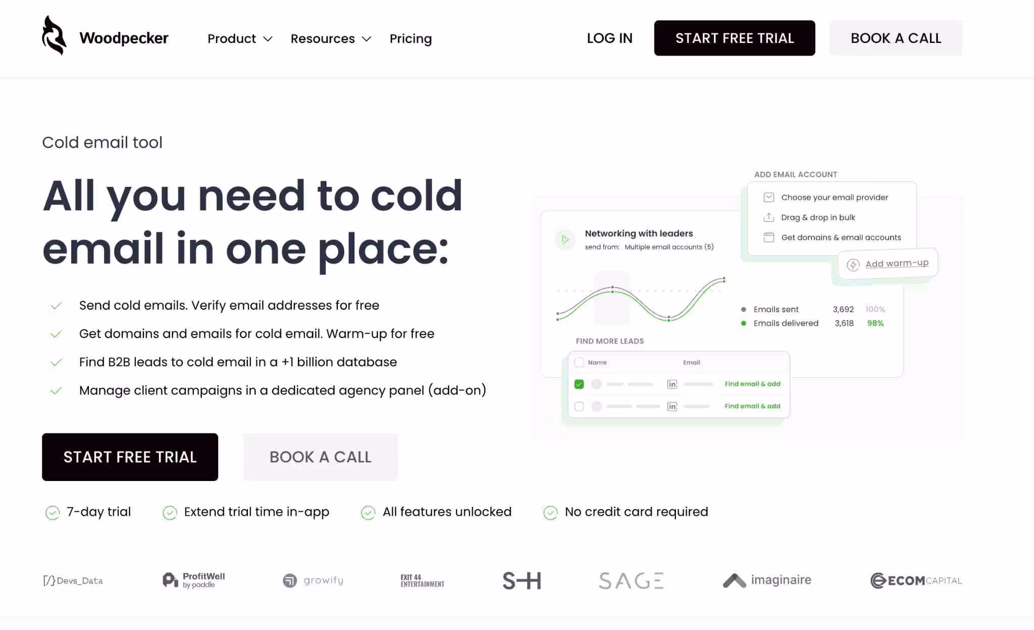 Woodpecker is an all-in-one cold email tool.
