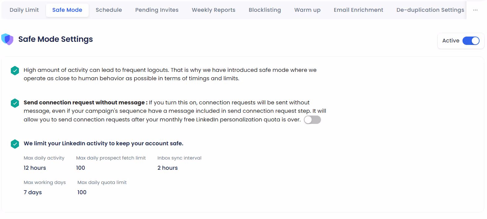 salesrobot safe mode