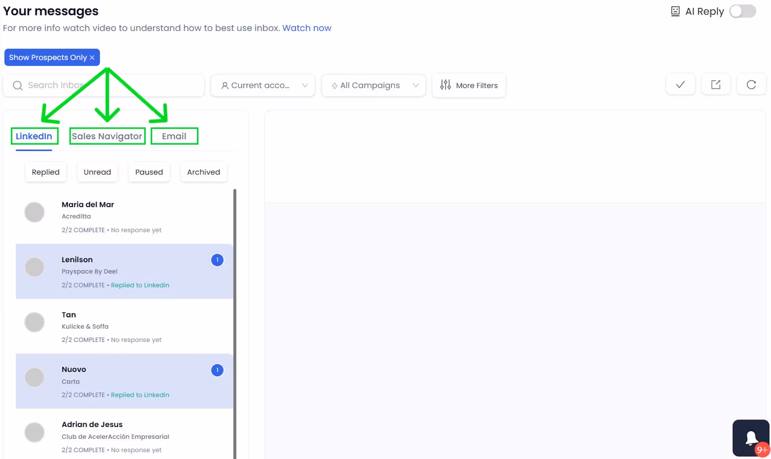 Salesrobot inbox management