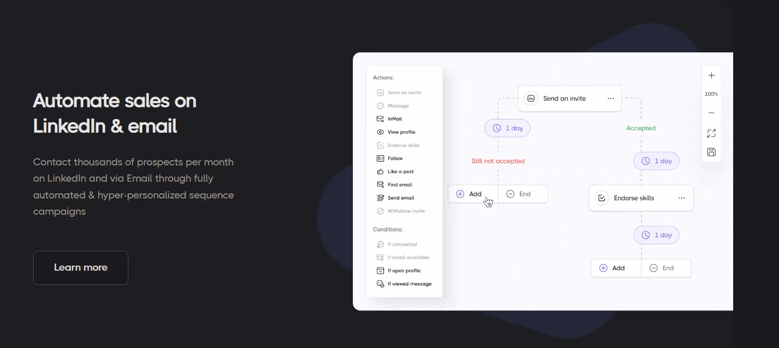 Automate sales on LinkedIn and email with SalesRobot