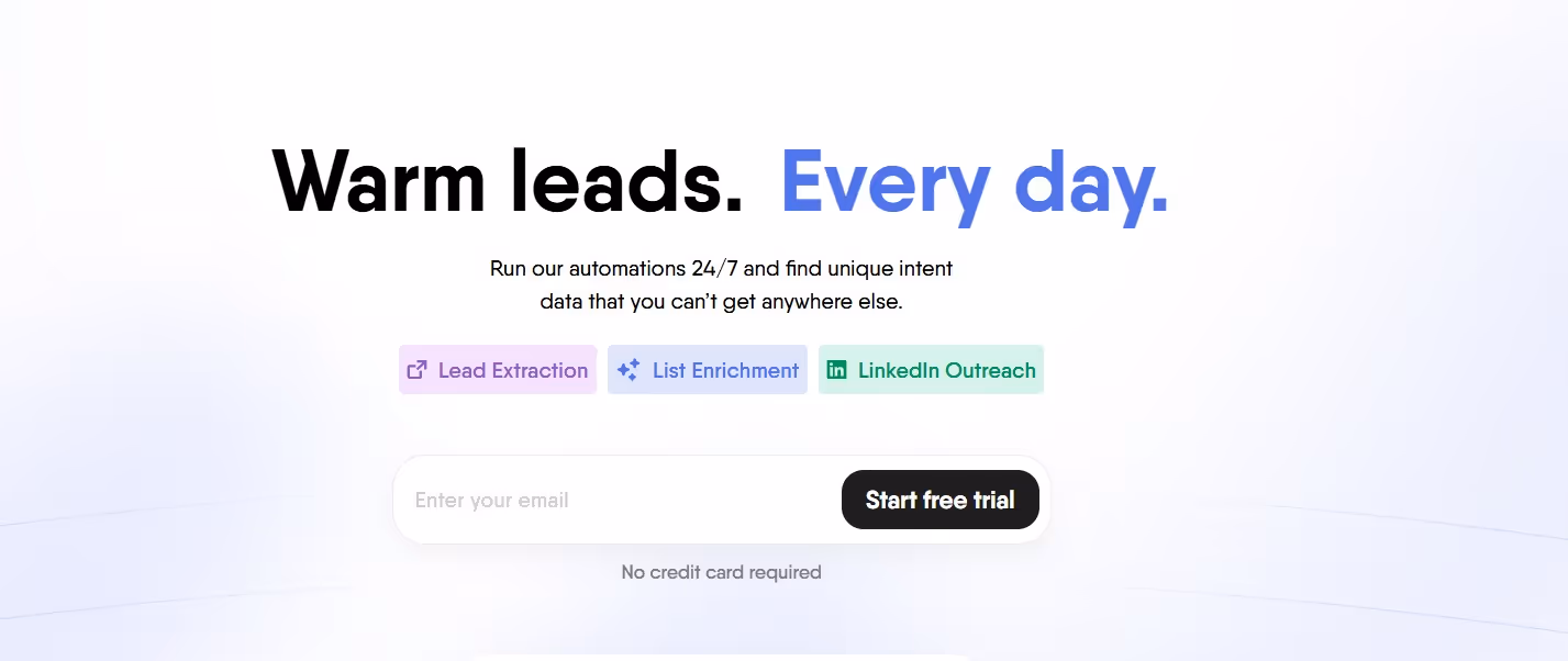 Warm leads every day with Driply