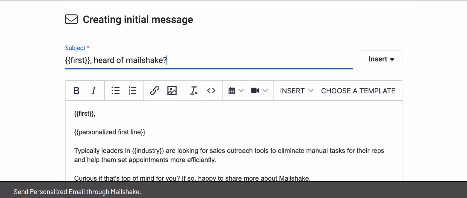 Send personalized mail through Mailshake