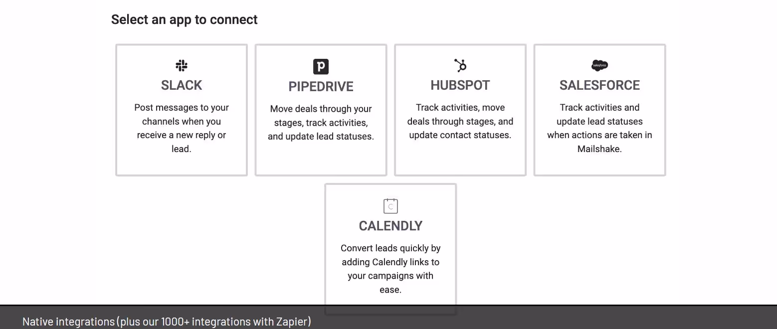 Mailshake integrations